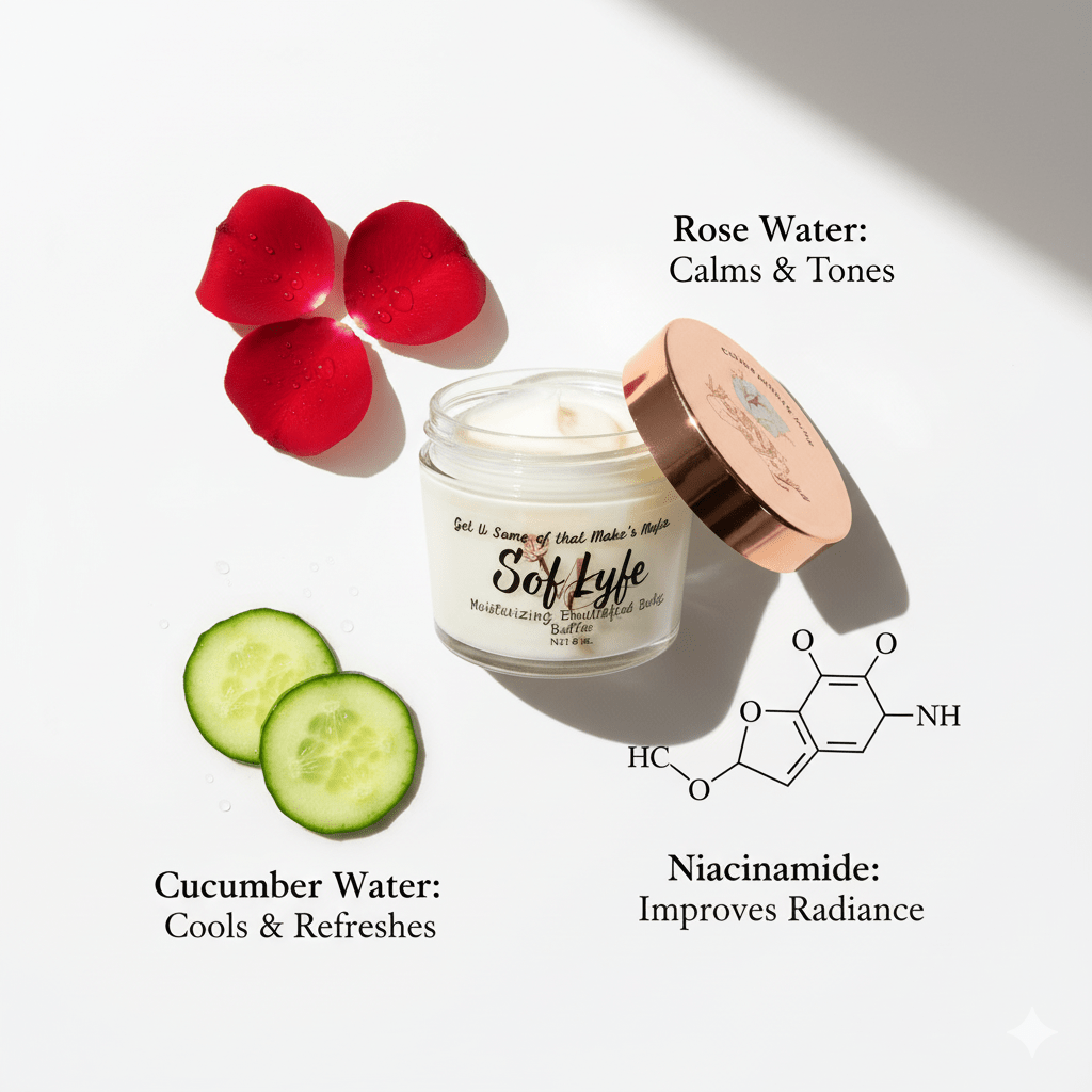 Moisturizing Emulsified Body Butter Sof Lyfe - Moko's CosMajix
